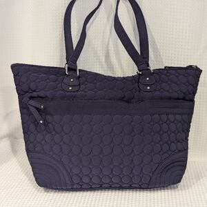 Vera Bradley Quilted Navy Tote / Diaper Bag #141